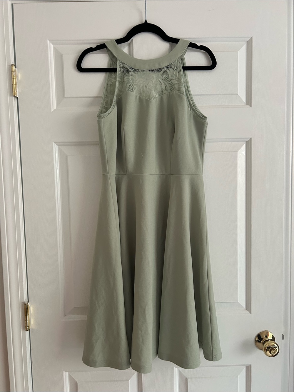 Wedding Guest Halter Fit & Flare Dress
